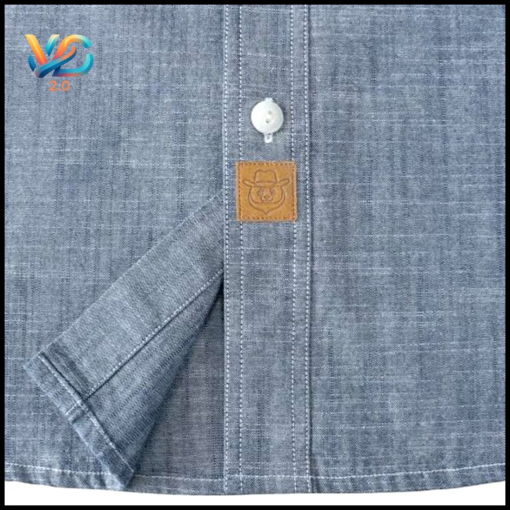 Lightweight Chambray Button Down Shirt Classic Ca… - image 5